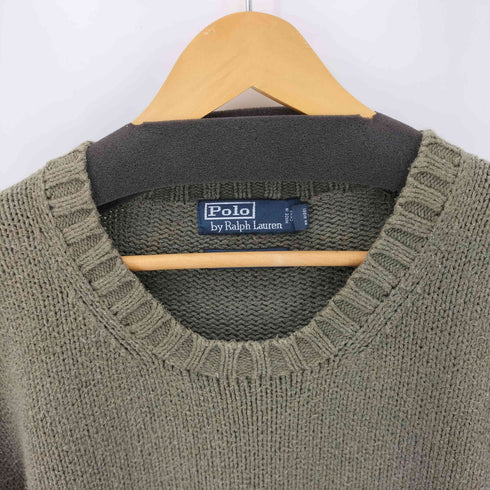 ポロバイラルフローレン Polo by RALPH LAUREN 90S スモールポニー刺繍コットンニット メンズ import:XXL