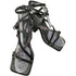 イエロー YELLO COMET SANDAL 異素材ストラップ ステンレスヒール レディース JPN:S