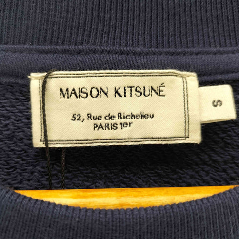 メゾンキツネ MAISON KITSUNE キツネ刺しゅうクルーネックスウェット メンズ S