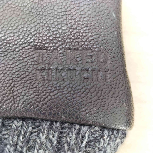 タケオキクチ TAKEO KIKUCHI リアルレザーニットマチ手袋 レディース
