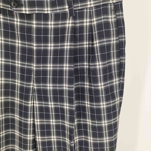 バーバリーゴルフ BURBERRY GOLF タータンチェック 2タック ワイドスラックス メンズ W:85