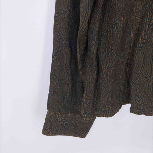 エンボス花総柄 L/S シャツ レディース
