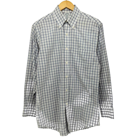 ブルックスブラザーズ BROOKS BROTHERS REGENT 格子柄 長袖BDシャツ メンズ 14 1/2-31