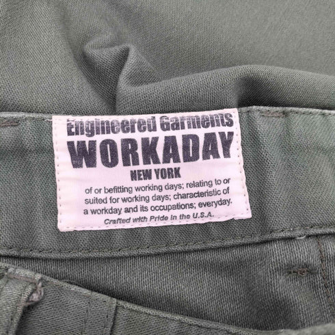 エンジニアードガーメンツ Engineered Garments WORKADAY ベイカーパンツ ファティーグパンツ メンズ XS
