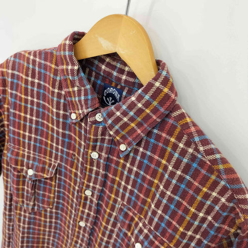 ザコロナユーティリティ THE CORONA UTILITY フランネルチェックシャツ メンズ import:XL