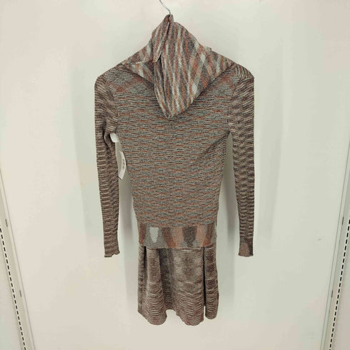 ハナエモリ HANAE MORI ラメ タートルネック タイトスカート ニット セットアップ レディース 9