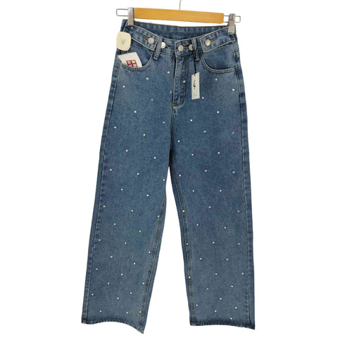 THE YOn ラインストーンデニムパンツ レディース JPN:S