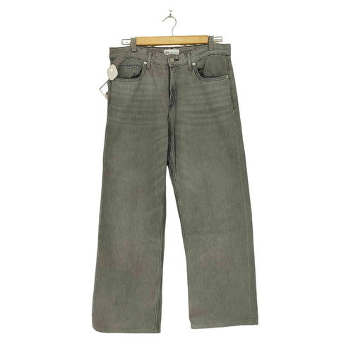 ザラ ZARA TRF HIGH-RISE WIDE-LEG デニムパンツ レディース 40