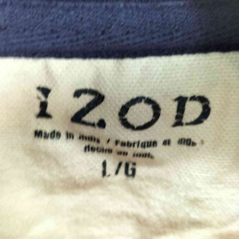 IZOD ロゴ刺繍 バイカラーボーダーハーフジッププルオーバー メンズ JPN:L