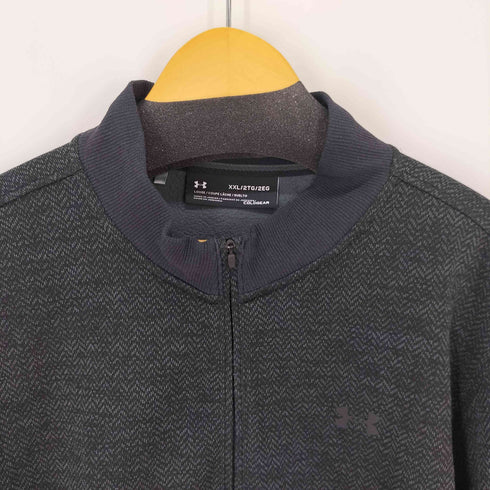 アンダーアーマー UNDER ARMOUR XXL ストームセーターフリースヘリングボーン1/4ジップ オーバーサイズ メンズ JPN:XXL