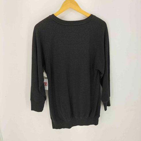 プレイボーイ PLAYBOY ビジュー装飾 フロントプリント L/S クルーネック Tシャツ メンズ import:M