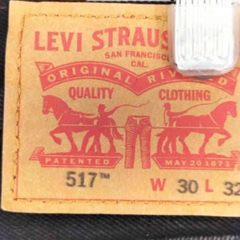 リーバイス Levis 517ブラックデニムパンツ メンズ 30/32
