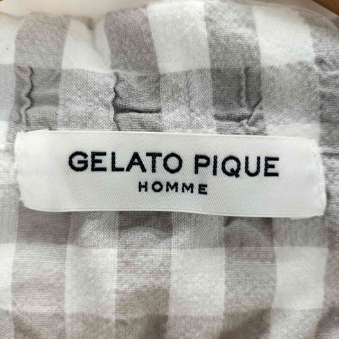 ジェラートピケオム Gelato Pique Homme ギンガムチェックシャツ セットアップ メンズ M