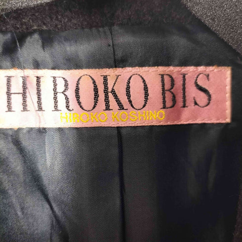 ヒロコビス HIROKO BIS スタンドカラーウールロングコート レディース