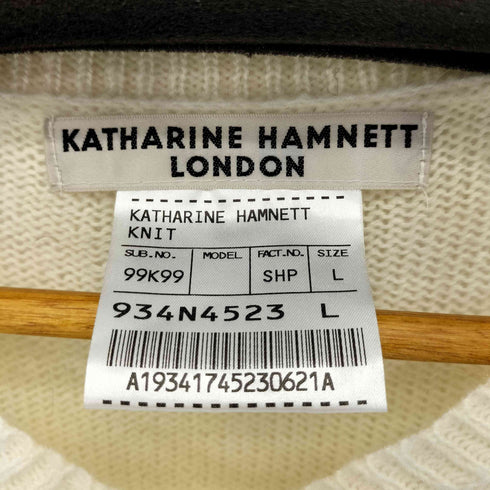 キャサリンハムネットロンドン KATHARINE HAMNETT LONDON Vネックモヘヤニット メンズ import:L