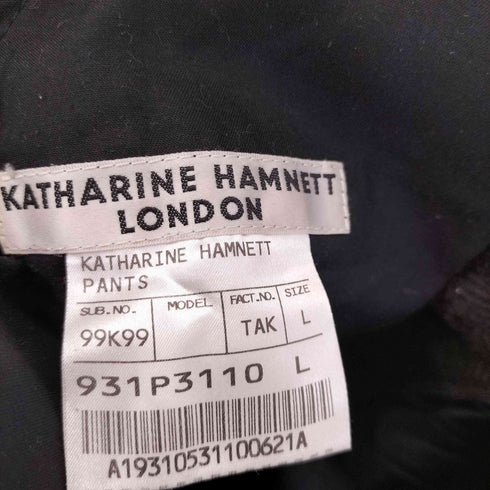 キャサリンハムネットロンドン KATHARINE HAMNETT LONDON ウールヘリンボーンパンツ メンズ import:L