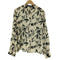 ザラ ZARA 金ボタン シアー 総柄 L/S シャツ レディース import:M