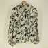ザラ ZARA 金ボタン シアー 総柄 L/S シャツ レディース import:M