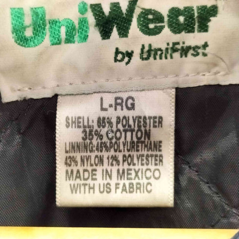 UniWear ワークジャケット 裏地キルティング プレーン 無地 メンズ import:L