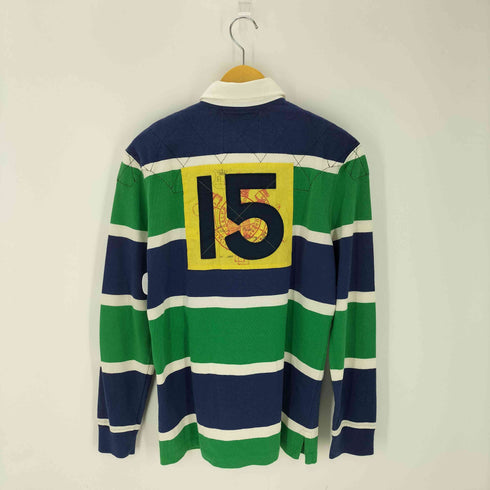 ポロバイラルフローレン Polo by RALPH LAUREN ワッペン ボーダーラガーシャツ ナンバリング メンズ JPN:S