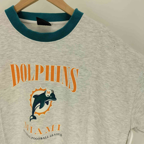 エヌエフエル NFL 22SS チーム ロゴ プリント フットボール チーム フロント切替 クルーネック スウェット レディース