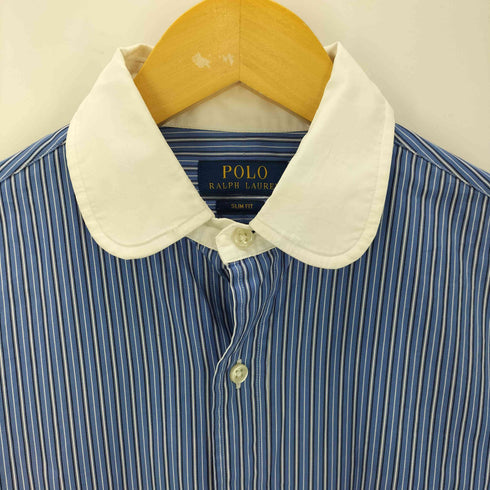 ポロバイラルフローレン Polo by RALPH LAUREN L/S SLIM FIT クレリックシャツ ラウンドカラー メンズ 14 1/2