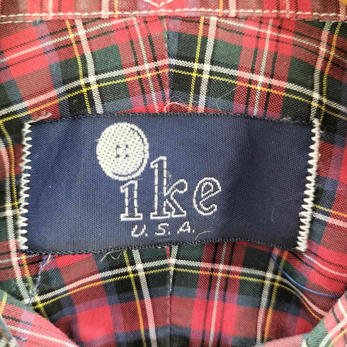 アイクベーハー IKE BEHAR L/S USA製チェック柄シャツ メンズ JPN:M