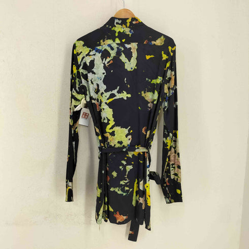 ドリスヴァンノッテン DRIES VAN NOTEN ベルテッド ペイント柄 ロングシャツ メンズ JPN:48