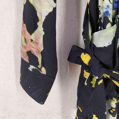 ドリスヴァンノッテン DRIES VAN NOTEN ベルテッド ペイント柄 ロングシャツ メンズ JPN:48