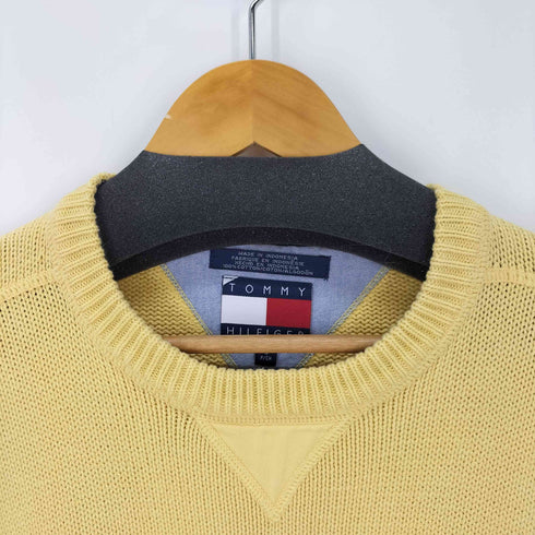 トミーヒルフィガー TOMMY HILFIGER ワンポイント刺繍コットンリブニット メンズ JPN:S