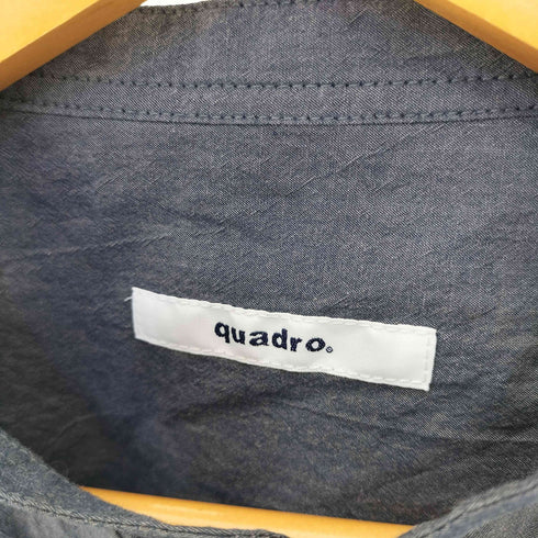クオドロ quadro バンドカラー シャツ レディース