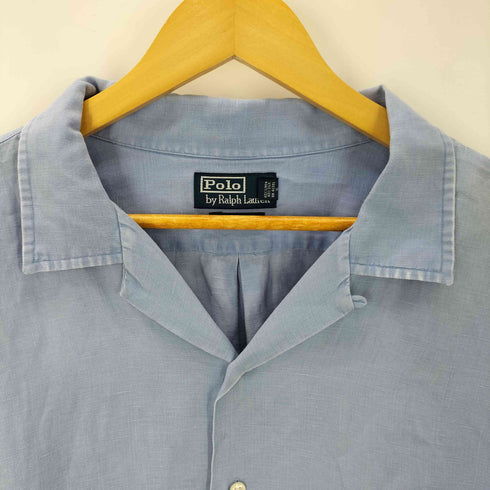 ポロバイラルフローレン Polo by RALPH LAUREN S/S CALDWELL リネンシルク 開襟シャツ 裾ポニー メンズ 2LT