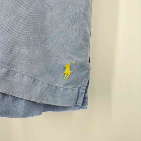 ポロバイラルフローレン Polo by RALPH LAUREN S/S CALDWELL リネンシルク 開襟シャツ 裾ポニー メンズ 2LT
