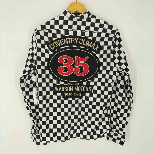 バンソン VANSON チェッカーフラッグシャツ ワッペン メンズ JPN:S