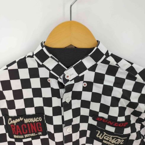 バンソン VANSON チェッカーフラッグシャツ ワッペン メンズ JPN:S