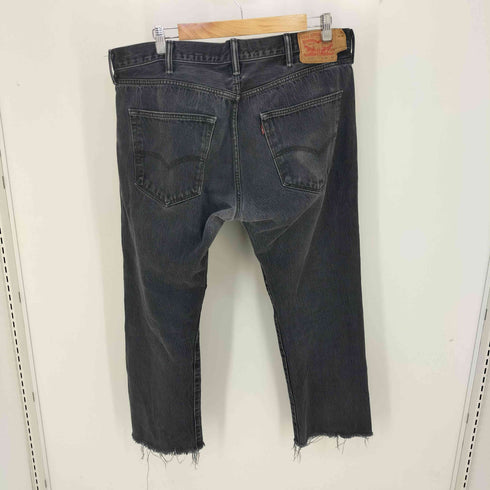 リーバイス Levis 501 ボタンフライ ストレートブラックデニムパンツ メンズ W40L30