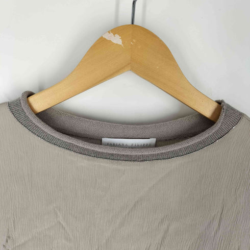 FABINA FILIPPI イタリア製 シワ加工 ロールネック ロングスリーブTシャツ レディース 42