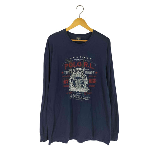 ポロバイラルフローレン Polo by RALPH LAUREN フロントプリント ロングスリーブTシャツ メンズ import:L