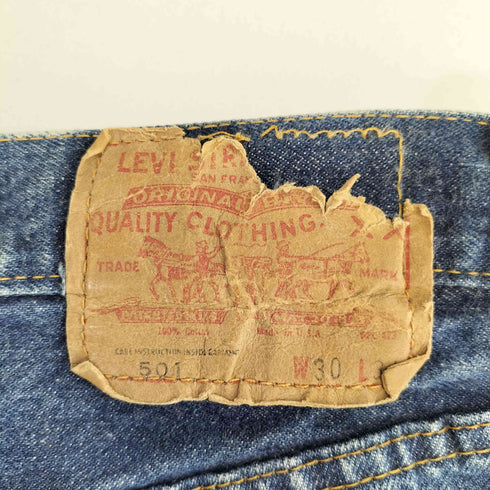 リーバイス Levis 501 66後期 ボタン裏6 赤耳 スモールe ボタンフライ デニムパンツ メンズ 30×34