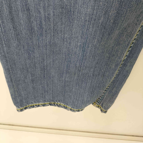 クージー COOGI 90s~ 花刺繍 バギーデニムパンツ 革パッチ Y2K THERE IS NO ALTERNATIVE メンズ W38 L34