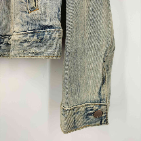 ギャップ Gap バックペイントデザイン デニムジャケット ユーズド加工 レディース JPN:L