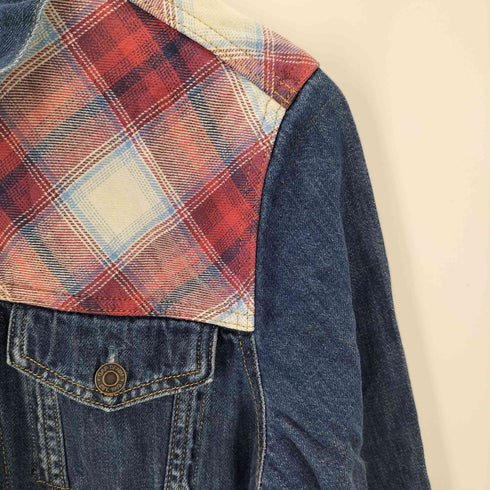 ギャップ Gap チェック柄切替デニムジャケット レディース JPN:L