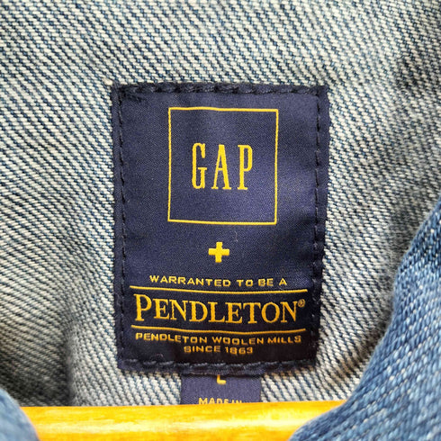 ギャップ Gap チェック柄切替デニムジャケット レディース JPN:L