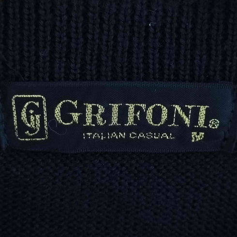 GRIFONI ロゴ刺繍 3D アクリルウールニット メンズ import:M