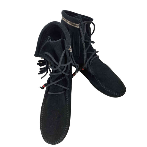 ミネトンカ Minnetonka フリンジショートブーツ レディース US:6