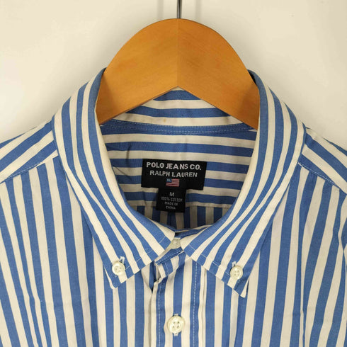 ポロジーンズカンパニーラルフローレン POLO JEANS COMPANY RALPH LAUREN ポケット ボタンダウン ストライプシャツ メンズ import:M