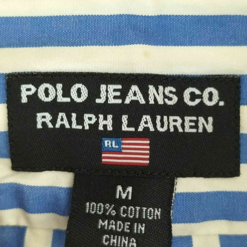 ポロジーンズカンパニーラルフローレン POLO JEANS COMPANY RALPH LAUREN ポケット ボタンダウン ストライプシャツ メンズ import:M