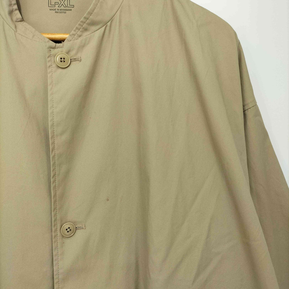 ムジラボ MUJI labo 撥水高密度織り スタンドカラージャケット メンズ