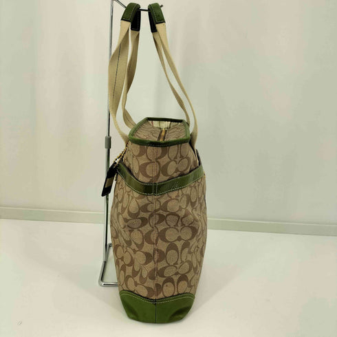 コーチ COACH シグネチャー ヘリテージ ストライプ 本革レザートートバッグ レディース