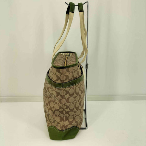 コーチ COACH シグネチャー ヘリテージ ストライプ 本革レザートートバッグ レディース
